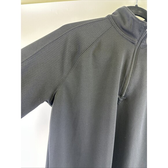 Lands End Quarter Zip Pullover Black Performance Lightweight Stretch Women Large - Picture 3 of 12